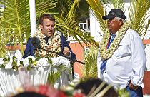 Fransa Cumhurbaşkanı Emanuel Macron Fransız Polinezyası'nda