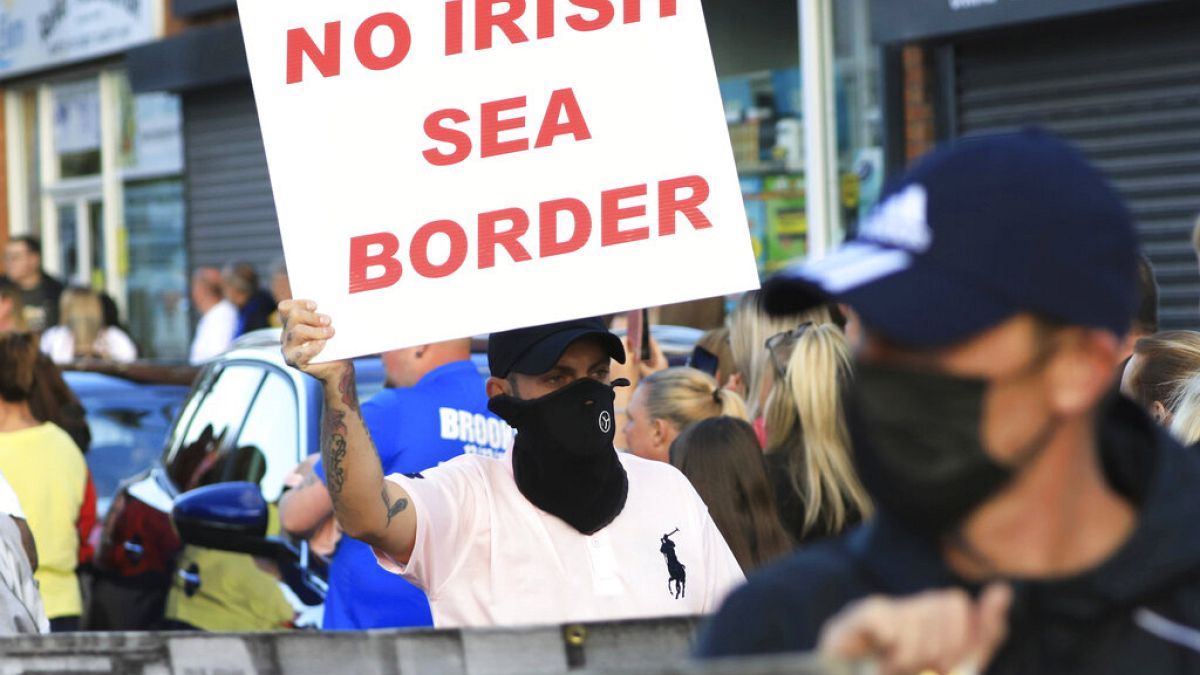 Manifestação na Irlanda do Norte contra o Protocolo