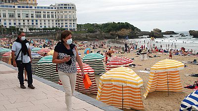 Maskenpflicht im Freien in Biarritz