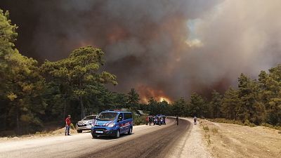 Turquia e Grécia combatem fogos florestais