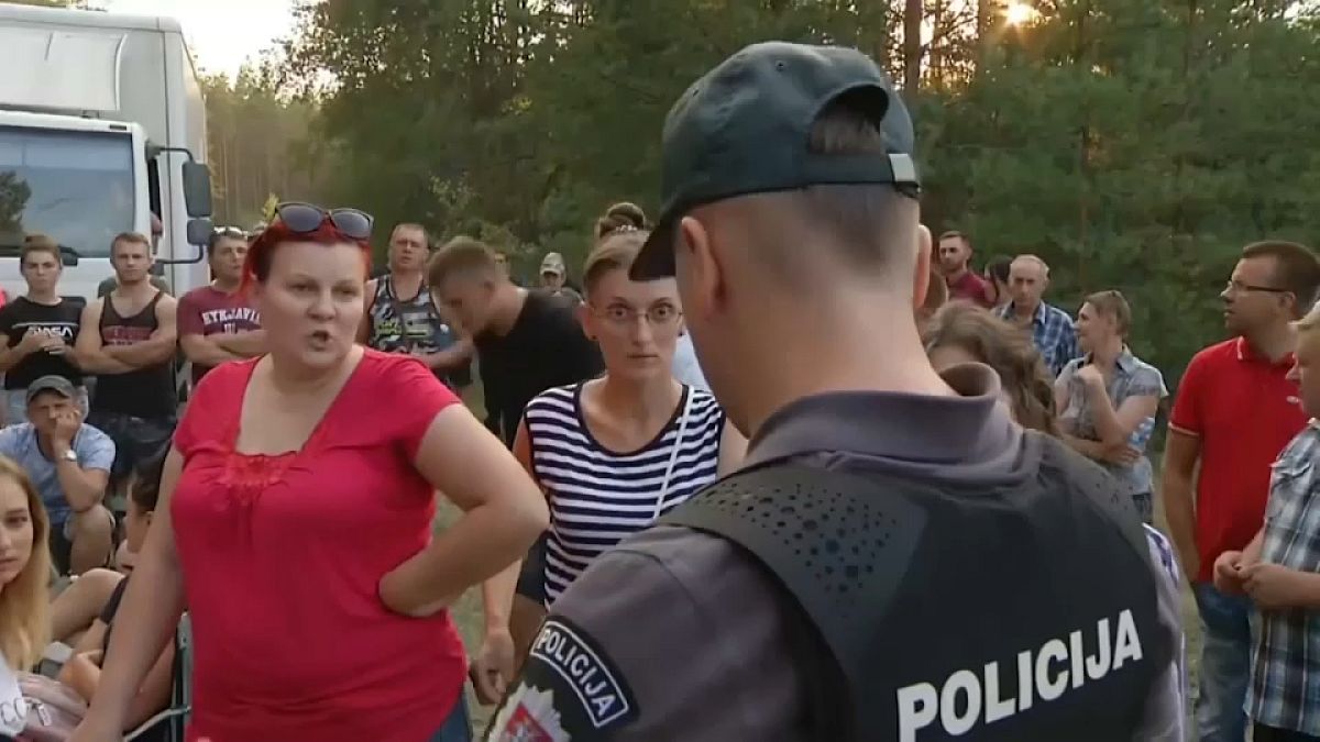 Anwohnerproteste in Litauen an der Grenze zu Belarus