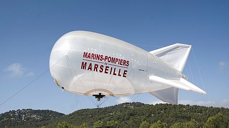 The captive balloon can remain afloat for up to ten days at a time