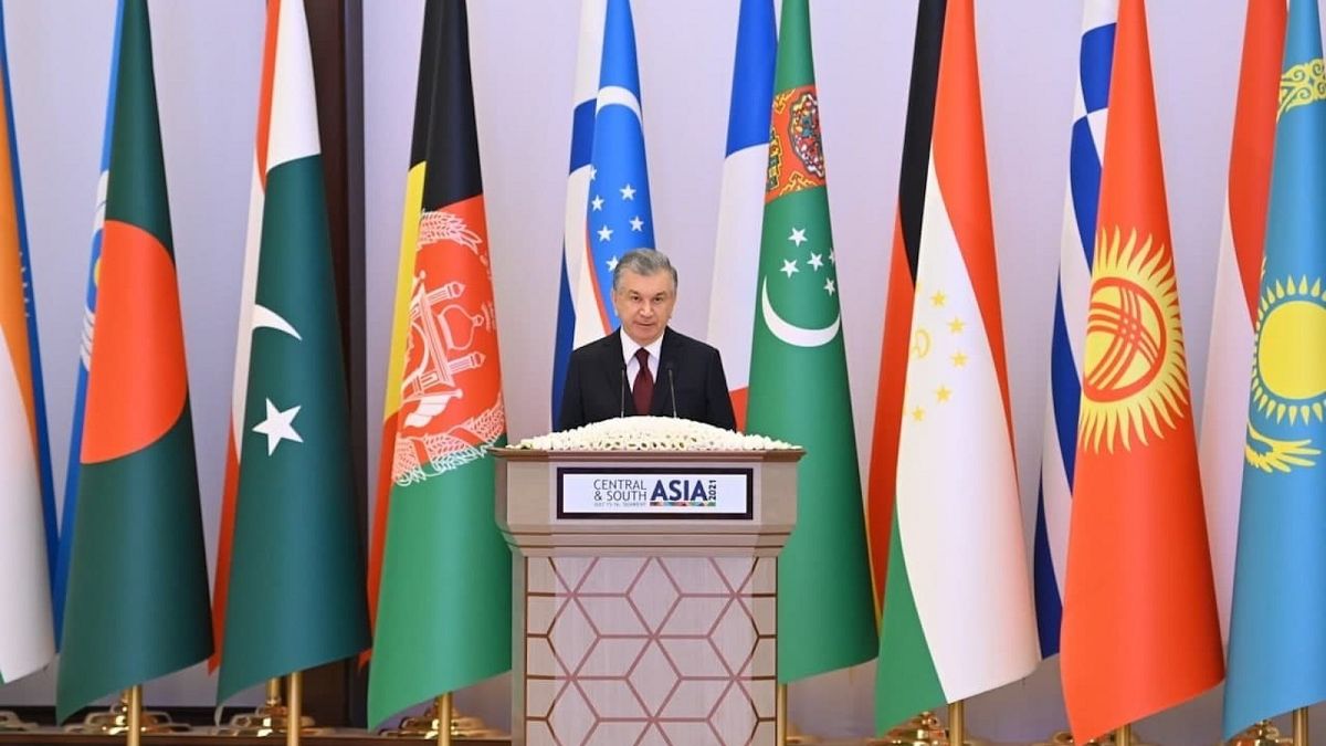 Президент Шавкат Мирзиёев на Международной конференции «Центральная и Южная Азия: региональное взаимодействие. Проблемы и возможности »
