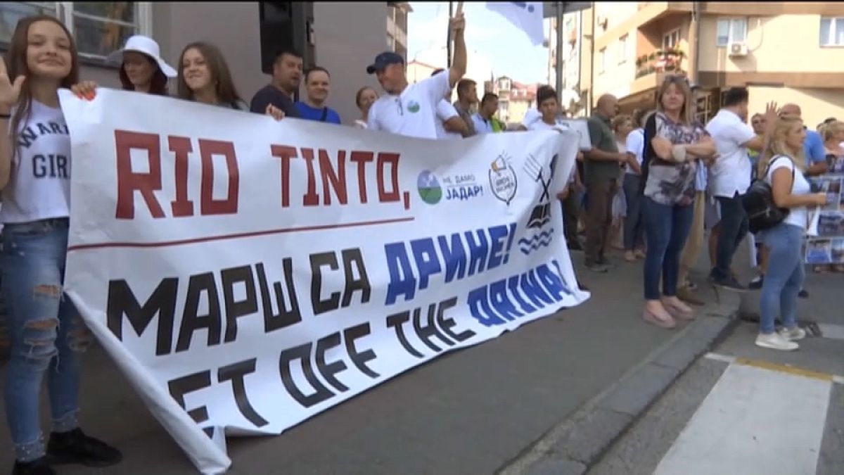 Protesta en una ciudad serbia contra el proyecto Jadar