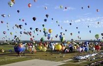 Festival mundial de globos aerostáticos en el noreste de Francia
