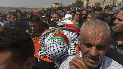 Στιγμιότυπο από την κηδεία 20χρονου Παλαιστίνιου