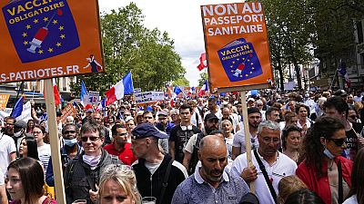 Manifestación en París contra el pase sanitario