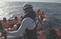 Rescate de migrantes frente a las costas libias