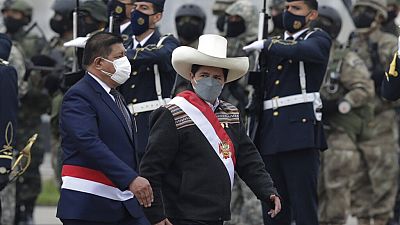 El presidente peruano, Pedro Castillo, el día de su investidura