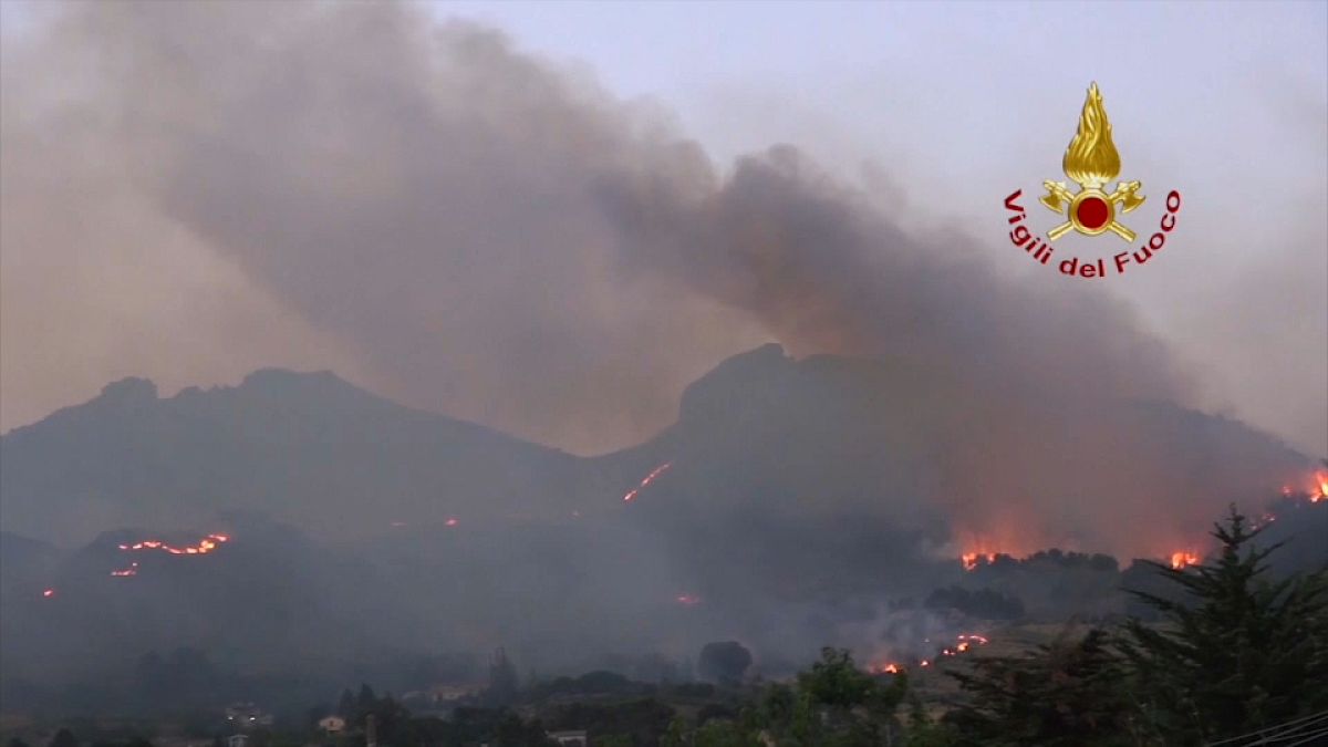 İtalya'da orman yangını