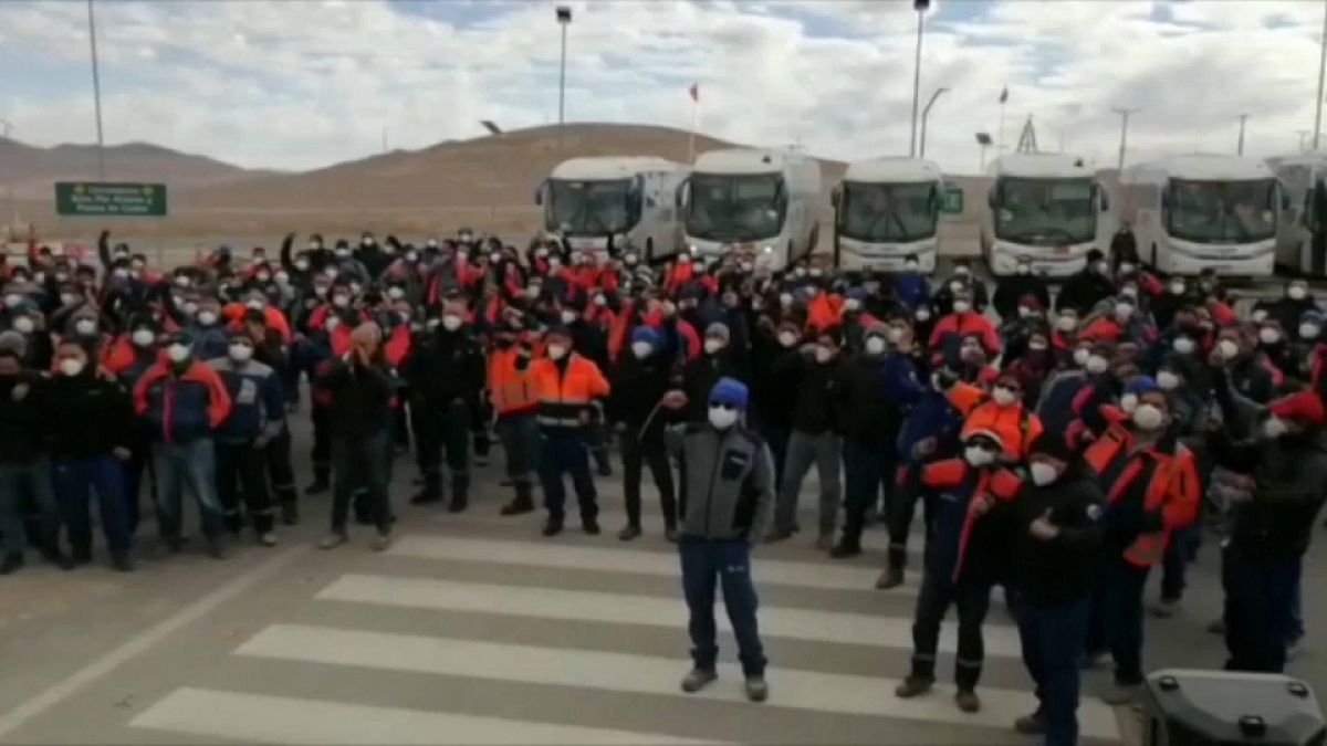 Huelga en la mina Escondida, Chile
