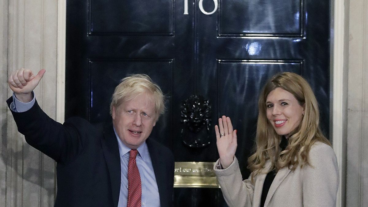 Boris Johnson y su esposa Carrie en imágen de archivo