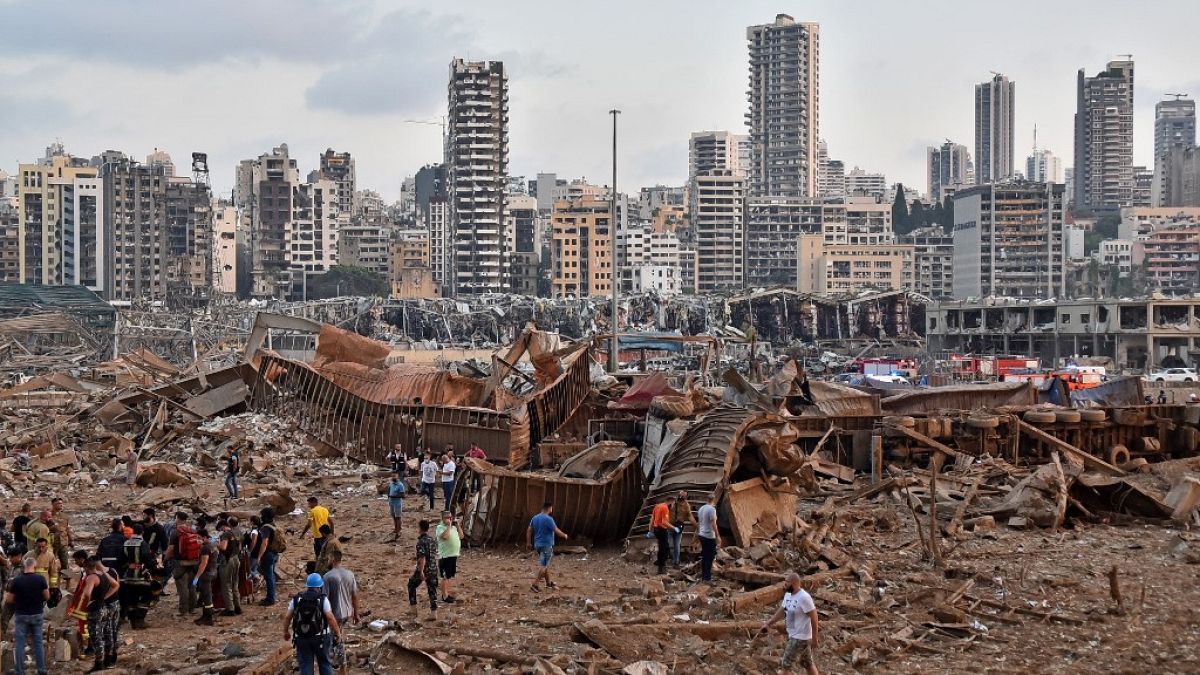 Die Aufräumarbeiten in Beirut sind vor allem am Explosionsort im Hafen noch nicht beendet