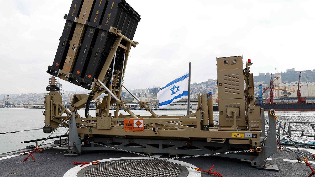 نظام دفاع القبة الحديدية، ميناء حيفا الشمالي، إسرائيل، 12 فبراير 2019