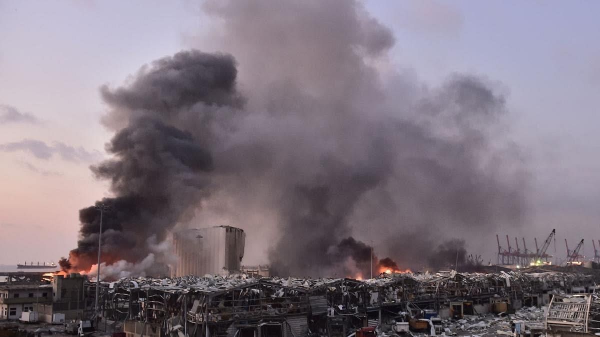 Beyrut patlaması sonrası bir kare