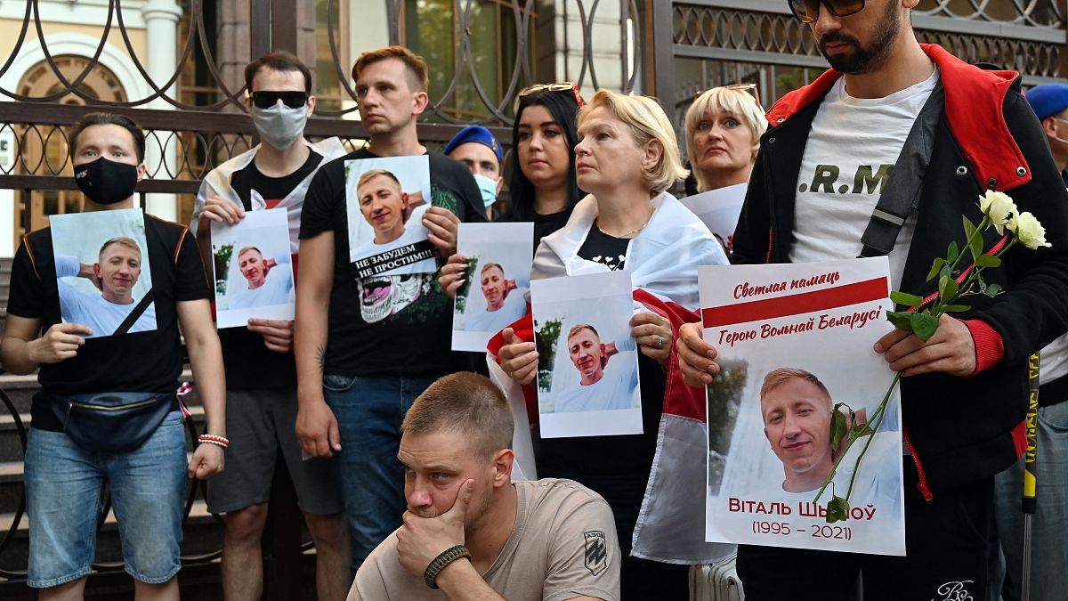 Акция памяти у белорусского посольства в Киеве