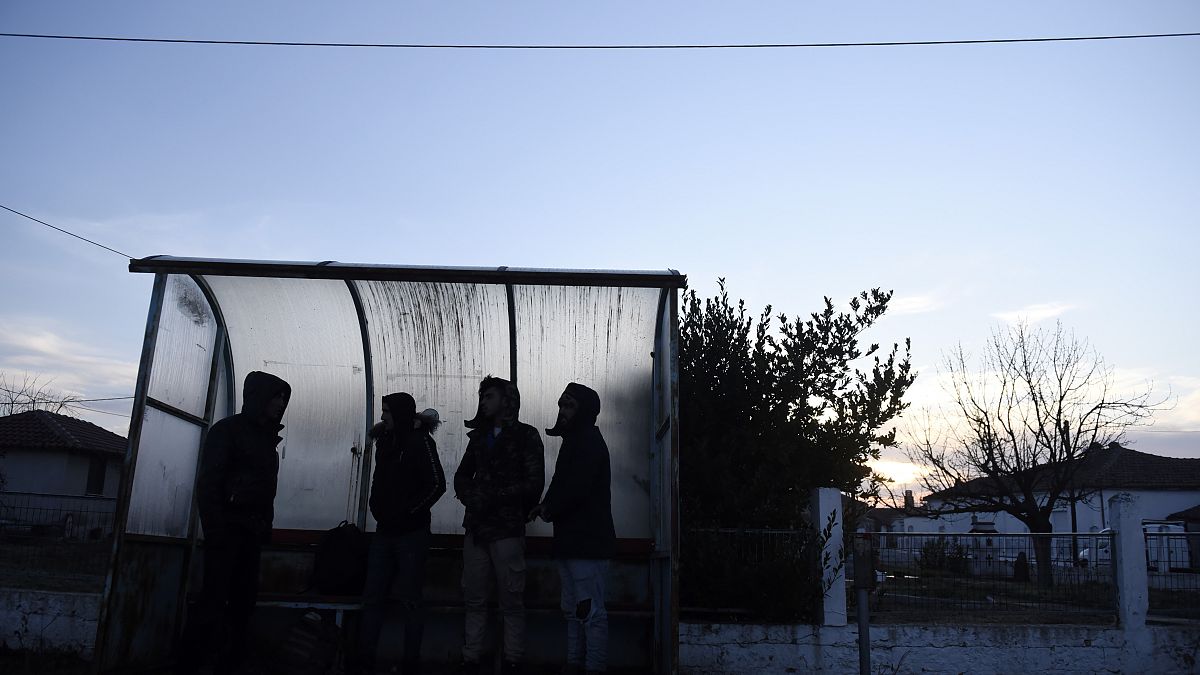 مهاجران افغان در نزدیکی مرز بین ترکیه و یونان