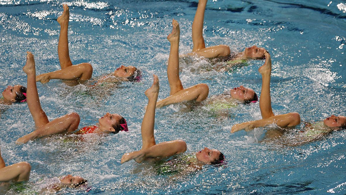 الألعاب الأولمبية - الفريق اليوناني  للسباحة الايقاعية 