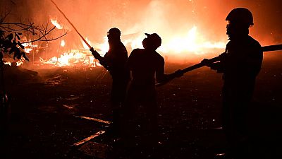  فرق الإطفاء تكافح حريقين ضخمين في اليونان