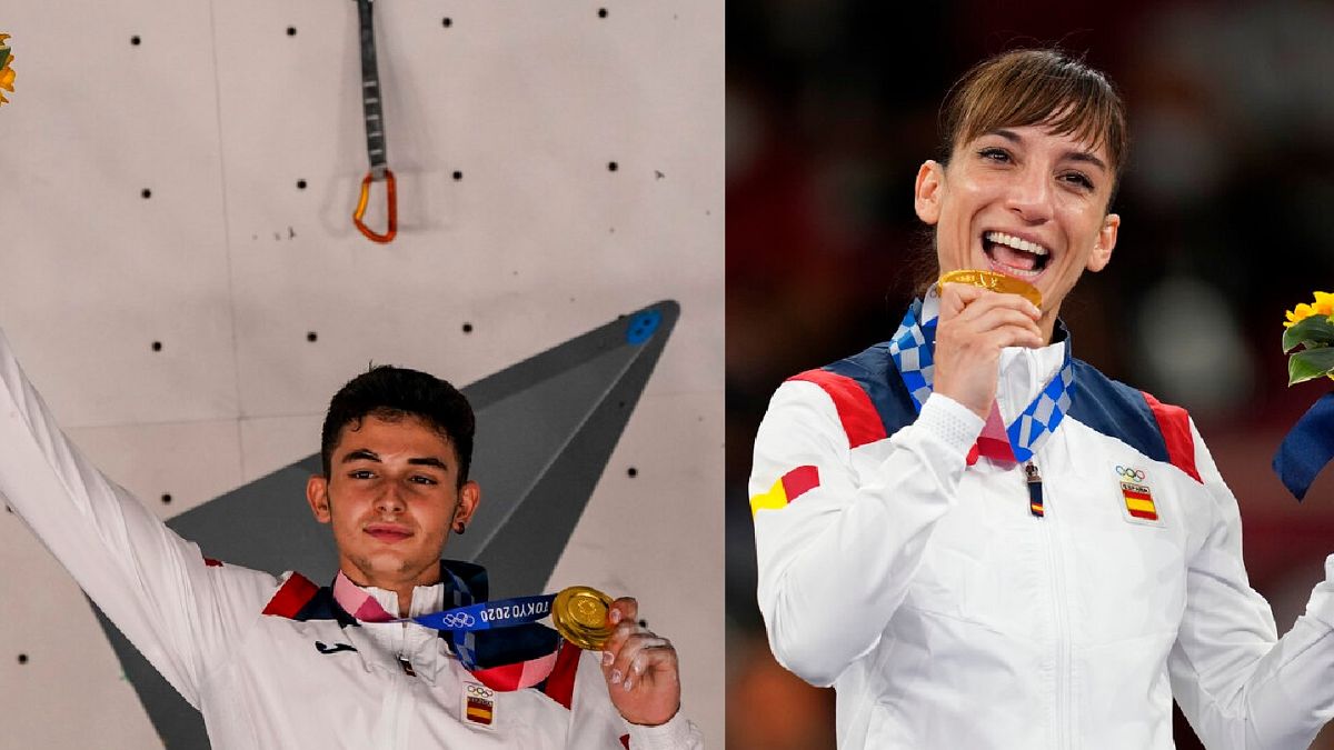 Alberto Ginés y Sandra Sánchez han conseguido dos oros en el mismo día para España