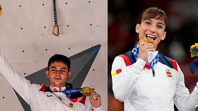Alberto Ginés y Sandra Sánchez han conseguido dos oros en el mismo día para España