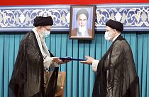 Supreme Leader Ayatollah Ali Khamenei endorses new President of Iran Ebrahim Raisi in Tehran