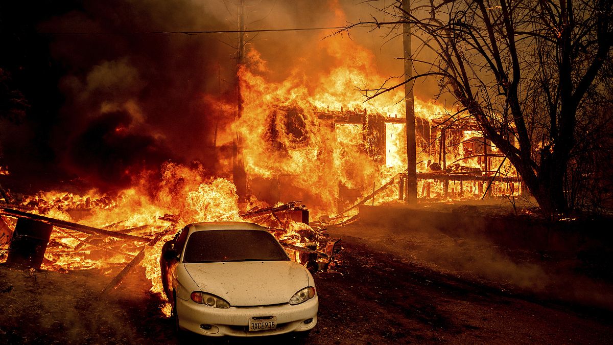 L'incendie Dixie FIre ravage la localité de Greenville (Californie), le 5 août 2021.