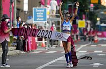 Antonella Palmisano, vencedora dos 20 km marcha,