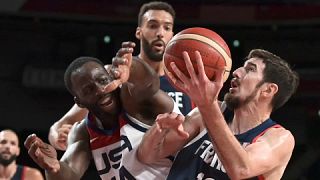 Captura de la final de baloncesto entre Francia y EEUU el viernes
