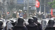 تظاهرات ضددولتی در تایلند با دخالت پلیس به خشونت کشیده شد