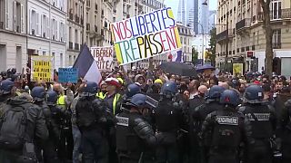 Protestas contra el pasaporte covid en varias capitales europeas