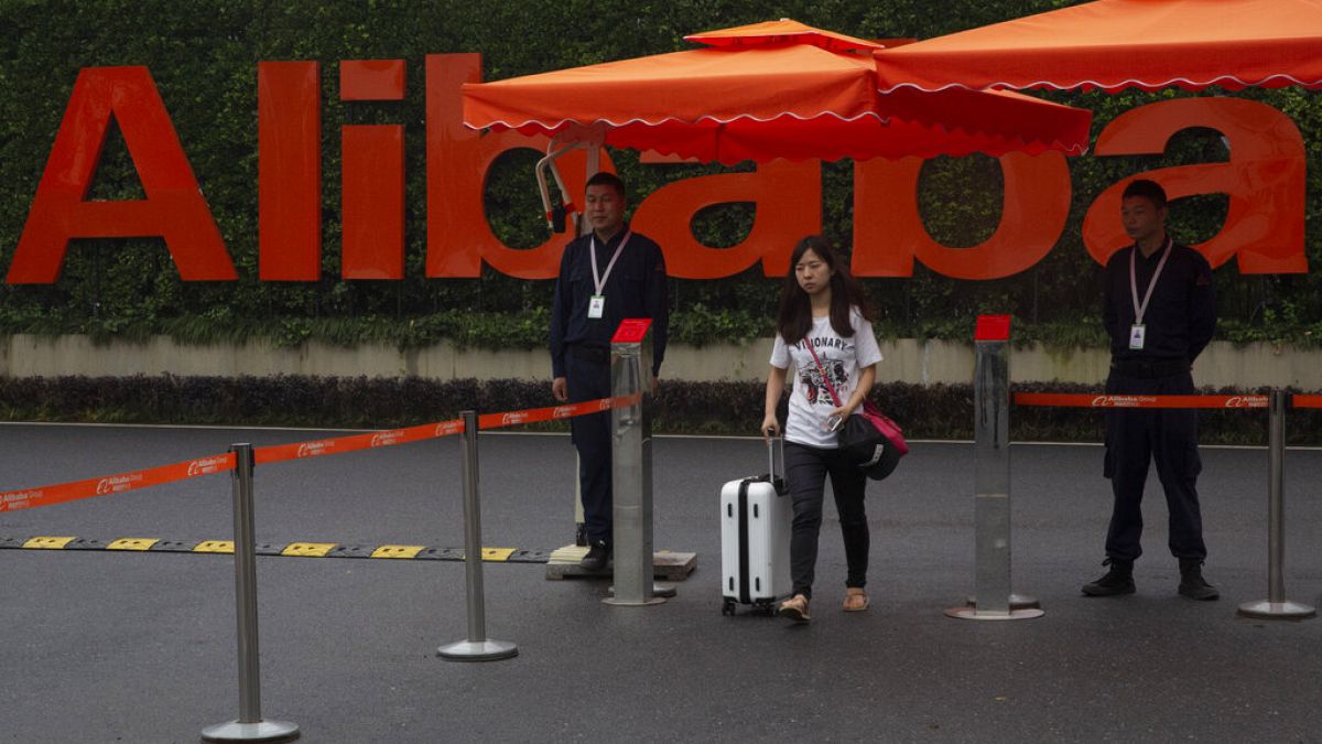 Alibaba'nın Hanzhou şehrindeki merkezinden bir kare.