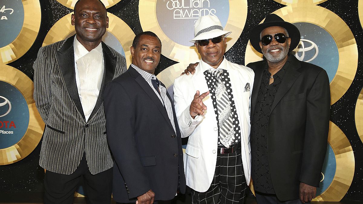 George Brown, Ronald Bell, Dennis Thomas and Robert 'Kool' Bell of Kool and the Gang at the 2014 Soul Train Awards.