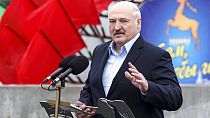 Belarusian President Alexander Lukashenko  Aug. 6, 2021. (Maxim Guchek/BelTA, Pool Photo via AP)