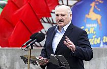 Belarusian President Alexander Lukashenko  Aug. 6, 2021. (Maxim Guchek/BelTA, Pool Photo via AP)