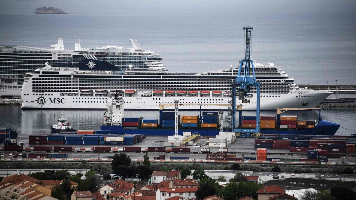 ميناء مرسيليا ،جنوب فرنسا، 20 أبريل 2020