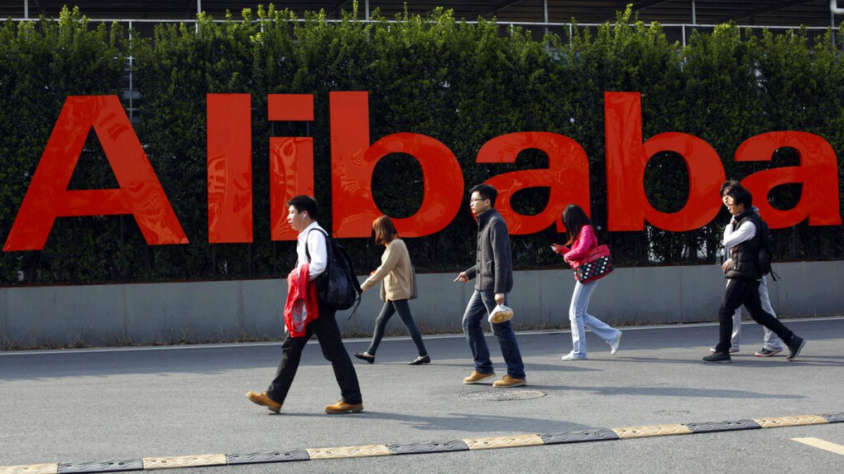 Alibaba'nın Çin'in Hanzhou şehrindeki genel merkezinden bir kare.