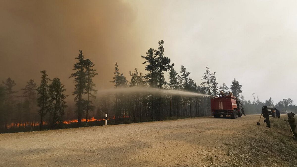 L'incendio nella foresta di Gorny Ulus, in Jacuzia. 