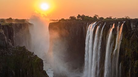 The beautiful Victoria Falls in Zimbabwe, a cornerstone of the country's tourism sector.