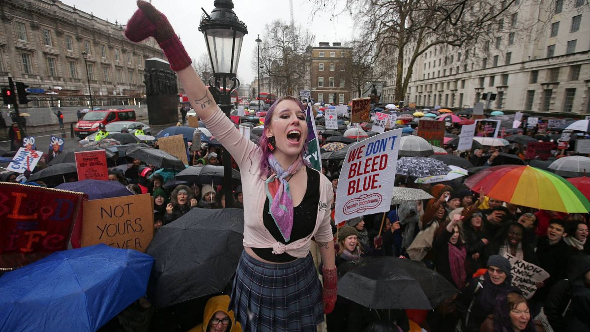 مسيرة في وسط لندن ضد التحرش الجنسي والعنف والتمييز ضد المرأة،21 يناير 2018