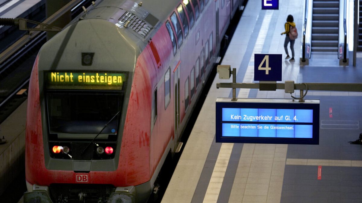 Tren parado en Alemania