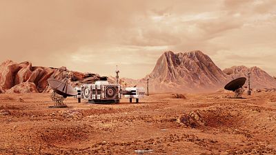 Illustration of a what a colony on Mars could look like in the future. Illustration of a what a colony on Mars could look like in the future.