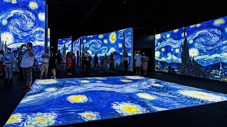 Vincent Van Gogh's most famous pieces such as 'Starry Night' are projected from floor to ceiling