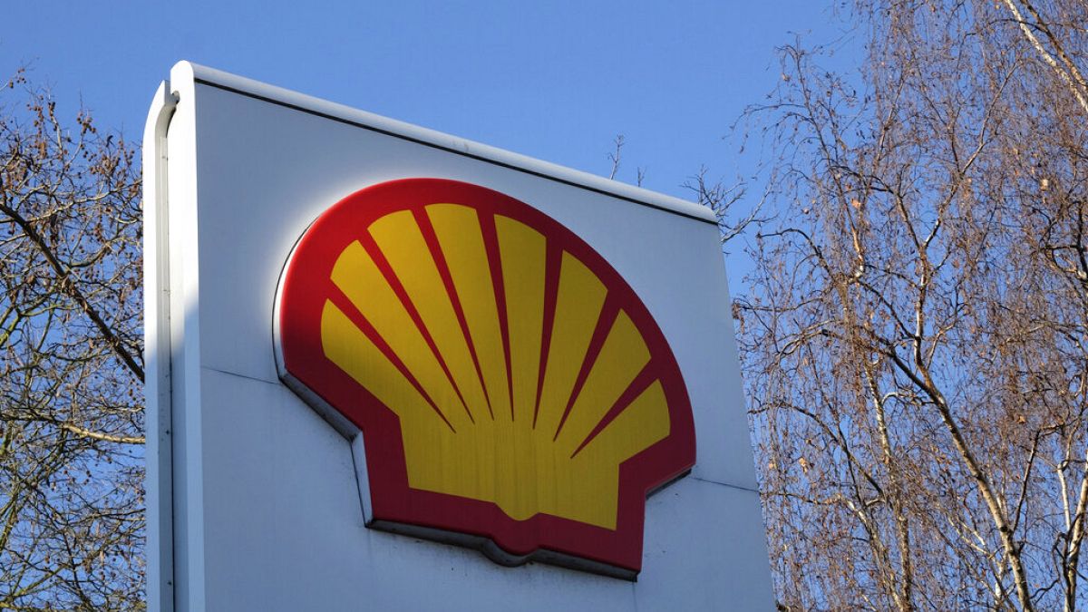 Shell logo at a petrol station