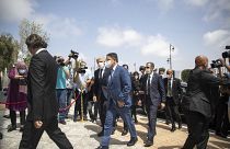 وزير الخارجية المغربي ناصر بوريطة يستقبل وزير الخارجية الإسرائيلي يائير لبيد في الرباط الأربعاء 11 أغسطس-آب