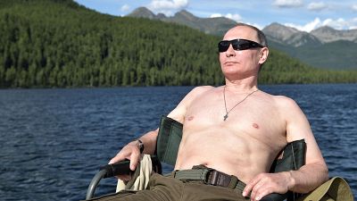 Vladimir Putin on holiday in Siberia, Russia. Vladimir Putin on holiday in Siberia, Russia.