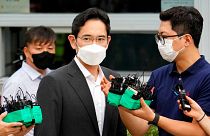 Samsung Electronics Vice Chairman Lee Jae-yong walks outside of a detention center