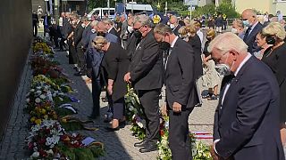 شصتمین سالگرد جدایی دو آلمان؛ رهبران آلمان فدرال به قربانیان دیوار برلین ادای احترام کردند