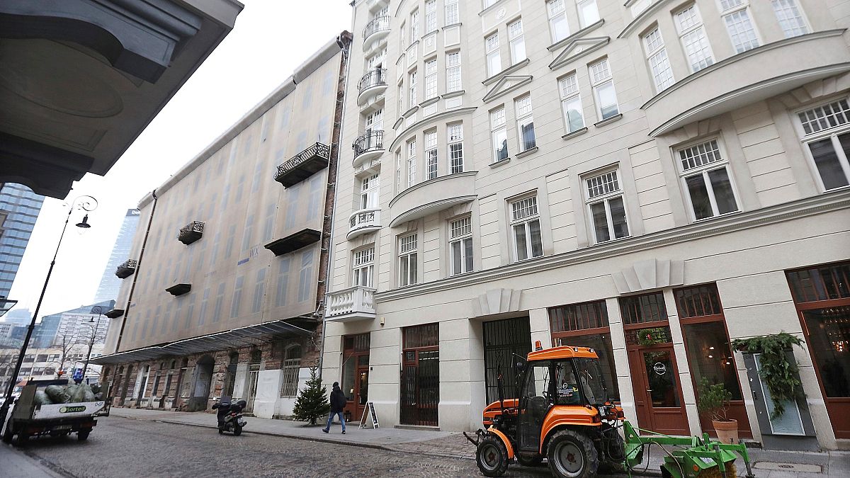 A 2016 photo of Prozna Street, in the heart of what was Warsaw's Jewish quarter before World War II