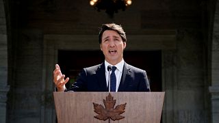 Justin Trudeau kanadai miniszterelnök sajtótájékoztatója 2021. augusztus 15-én
